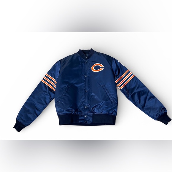 Vintage 80s/90s Starter NFL Chicago Bears Satin Stadium Jacket size Medium - Picture 3 of 11